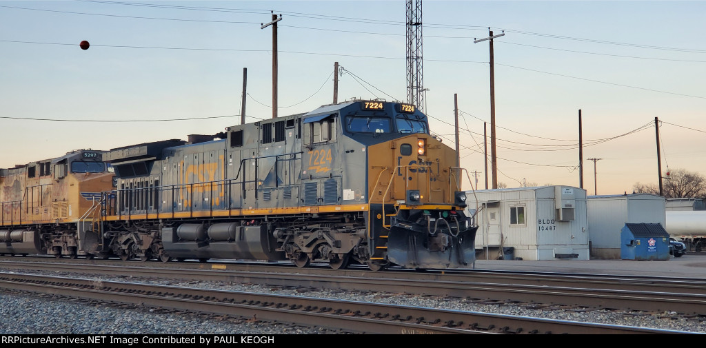 CSX 7224 A Rebuilt AC4400CWM/CM44AC Leads The M-NPWC (Manifest-North Platte, Nebraska to West Colton, California) Train into the UP Ogden Yard,  Utah.
